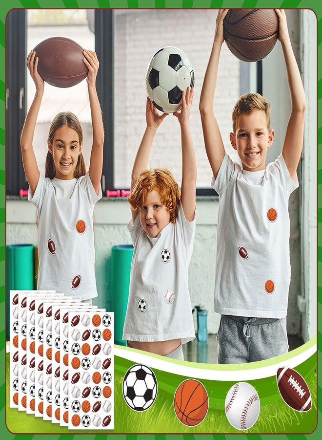 JULMELON 512Pcs Sports Stickers for Kids Classroom,Basketball Football Baseball Soccer Mixed Ball Stickers for Water Bottles Scrapbooking Sports Theme Party Supplies - Image 5